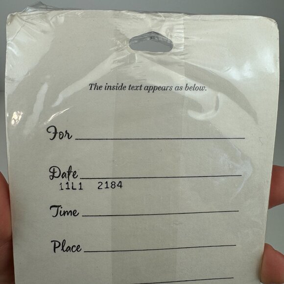 Vtg 2 Packs Its a Birthday Party Silver Metallic Invitations Greeting Cards READ - Picture 10 of 14